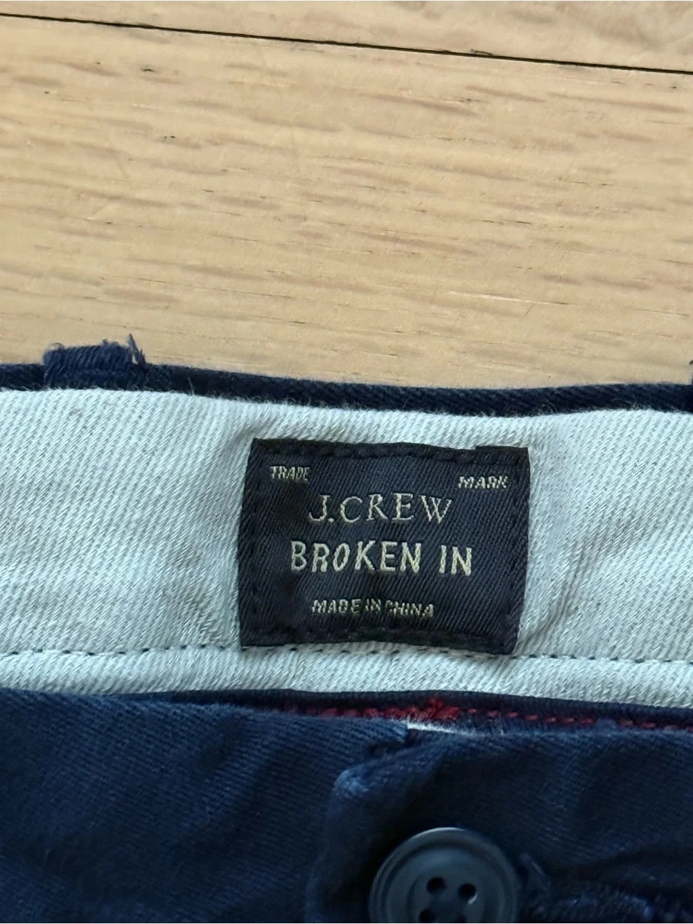 J Crew Men’s 31 x 30 Navy Blue Broken In Slim Fit Chino Pants
